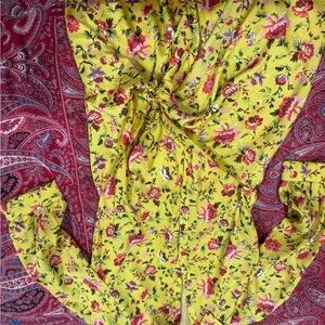 Cinq à Sept Yellow Floral Dress